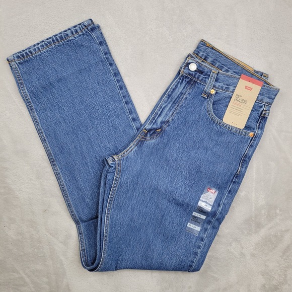 Levis 565 Jeans Mens 30x34 Loose Straight Denim Pants Modern Classic A72210000 - Picture 1 of 8